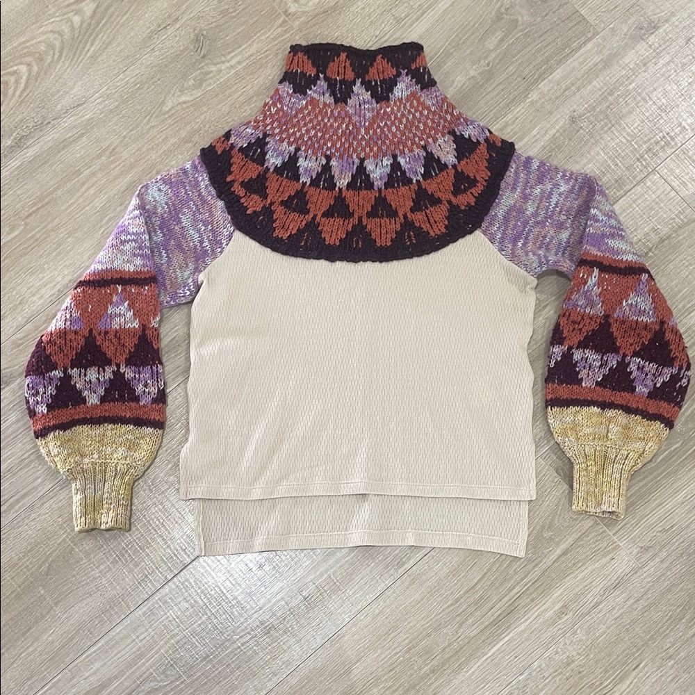 Free People Colorful Sweater